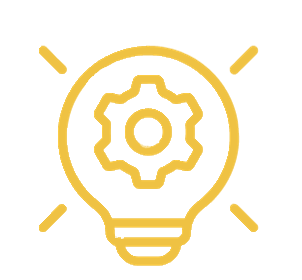 Inventions and honors icon: light bulb and gear